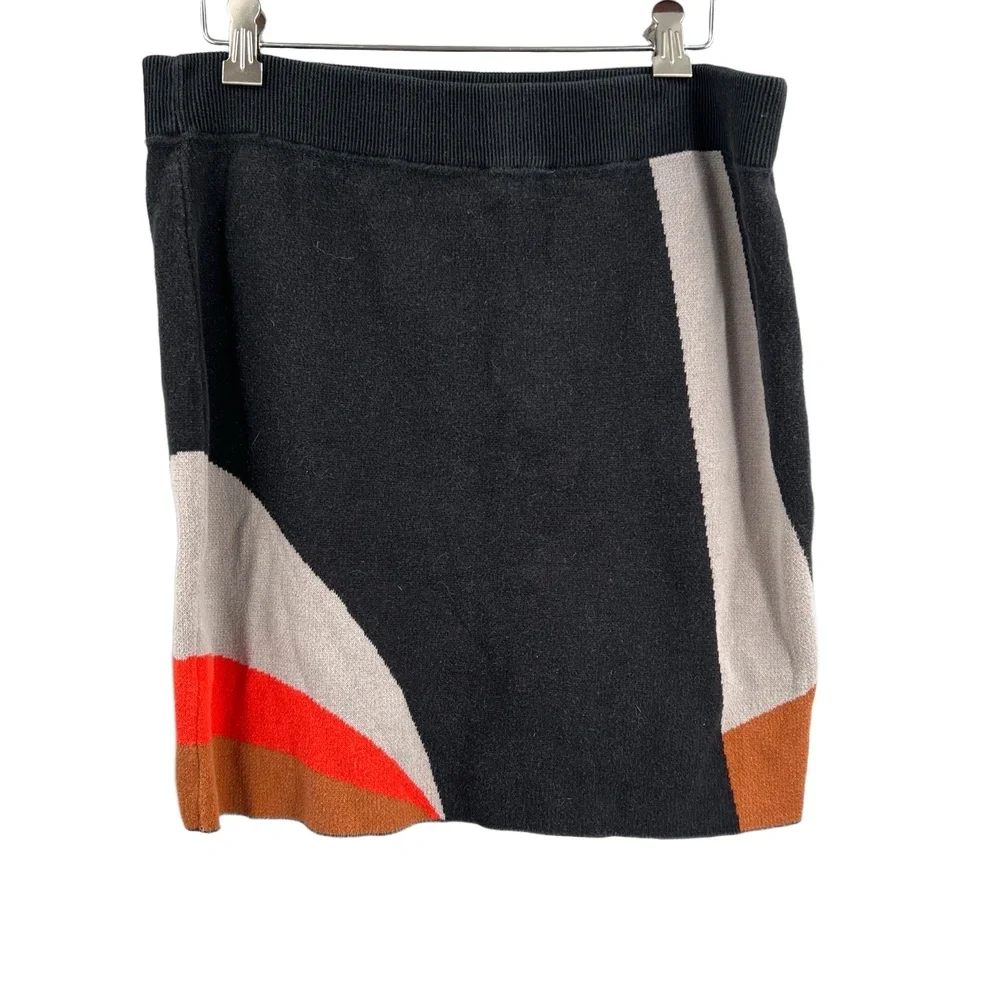 ARMEDANGELS Organic Cotton Knit Mini Skirt Geometric Abstract Print XL - Picture 4 of 4
